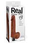 Real Feel Lifelike Toyz No. 13 Realistic Vibrator Waterproof 8.5in - Brown